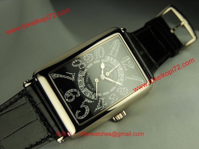 フランク・ミュラー コピー 時計 ロングアイランド ビーレトロセコンド ダイヤモンド 1100DSRCD OG Black