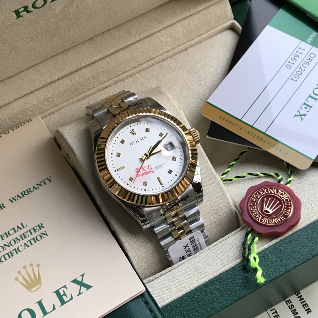 ROLEXコピー時計ソリッド 5 パール スチール パーペチュアルR101314