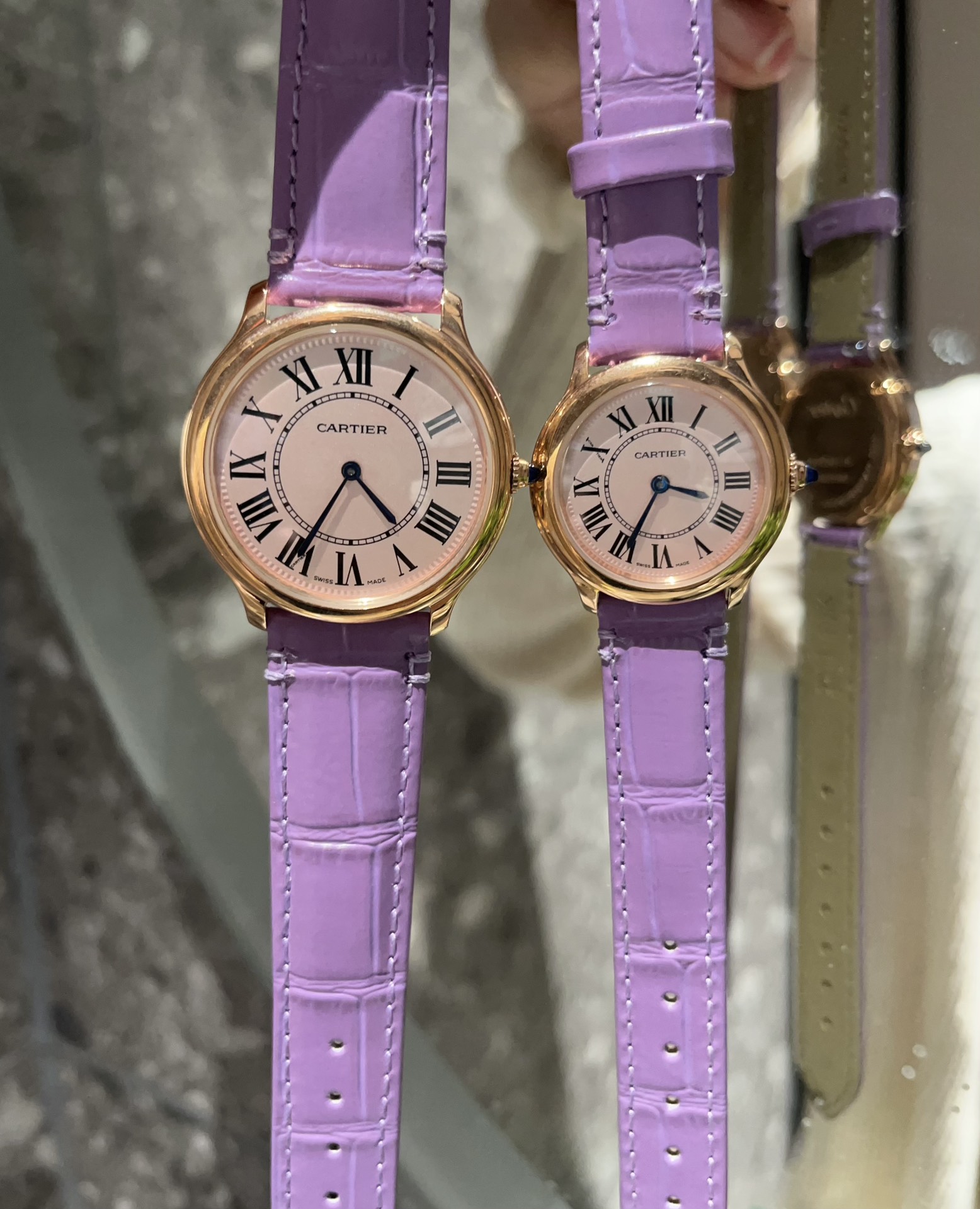 カルティエ ロンド マスト紫色のカップルコピー時計ブランドC50280-02