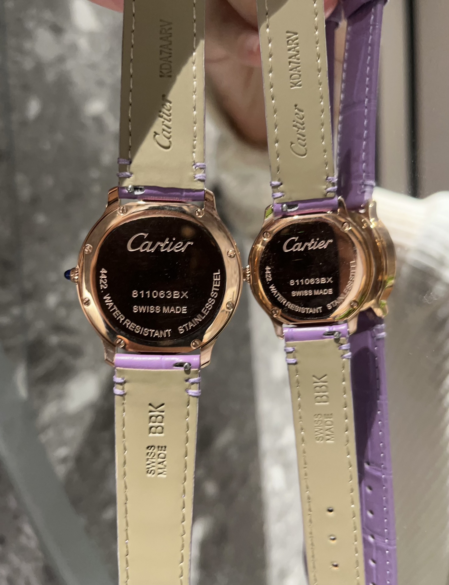 カルティエ ロンド マスト紫色のカップルコピー時計ブランドC50280-02[1]
