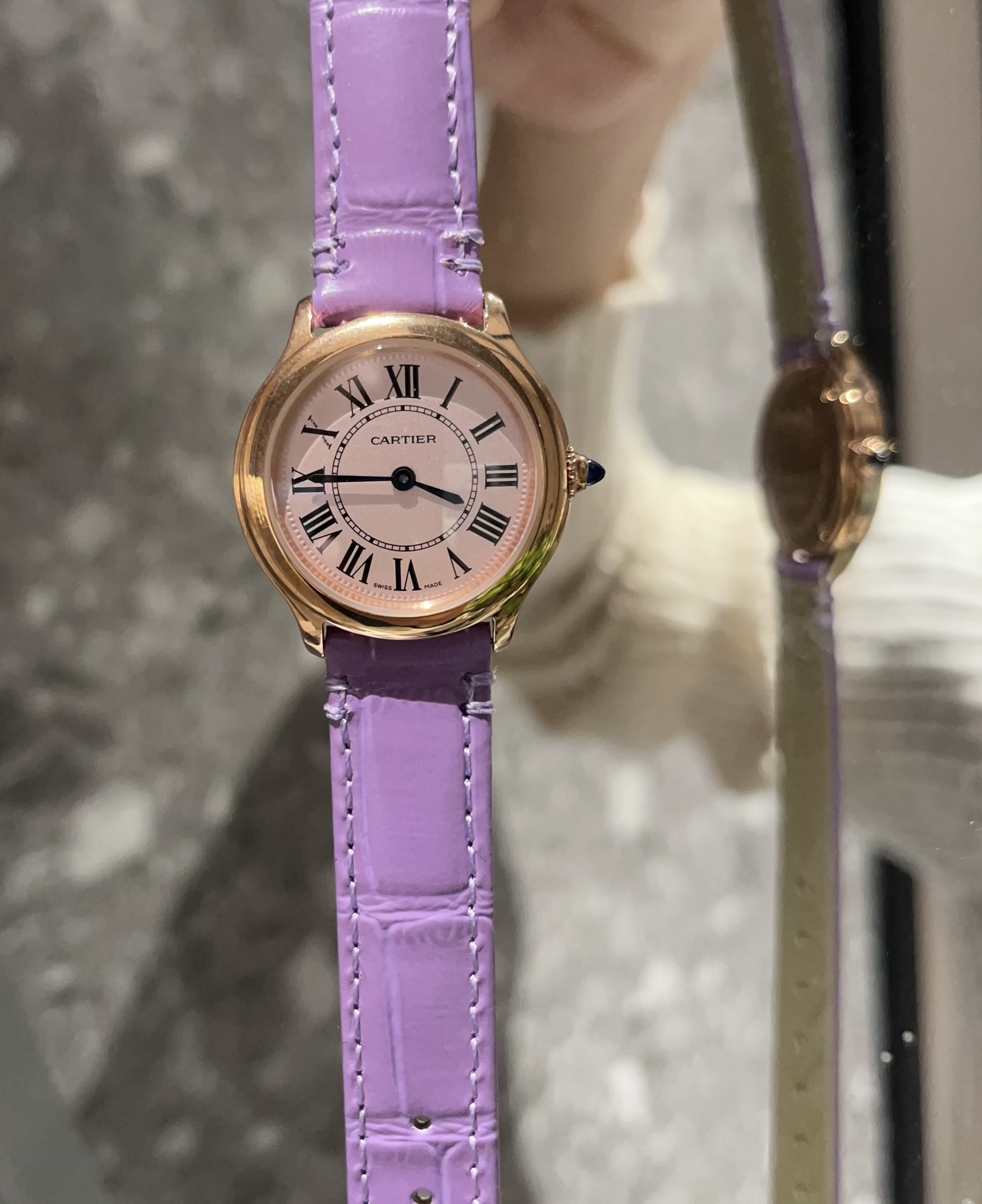 カルティエ ロンド マスト紫色のカップルコピー時計ブランドC50280-02[6]