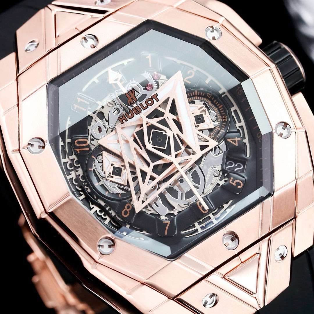 HUBLOT x サン ブルー タトゥー幾何学模様ケースH82n700[4]