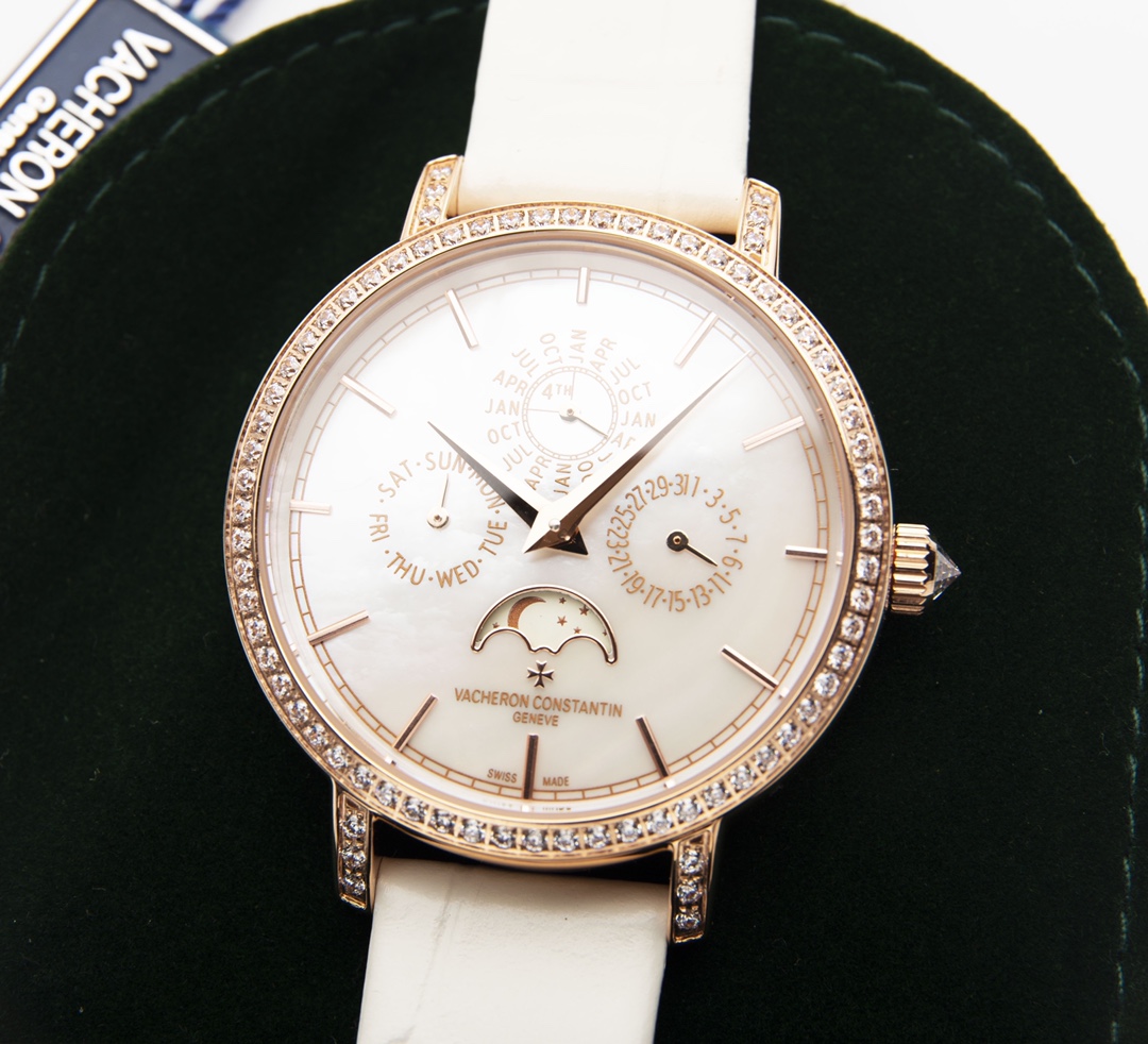 女性用時計、高品質ヴァシュロンコンスタンタン 白いストラップ4305T[5]