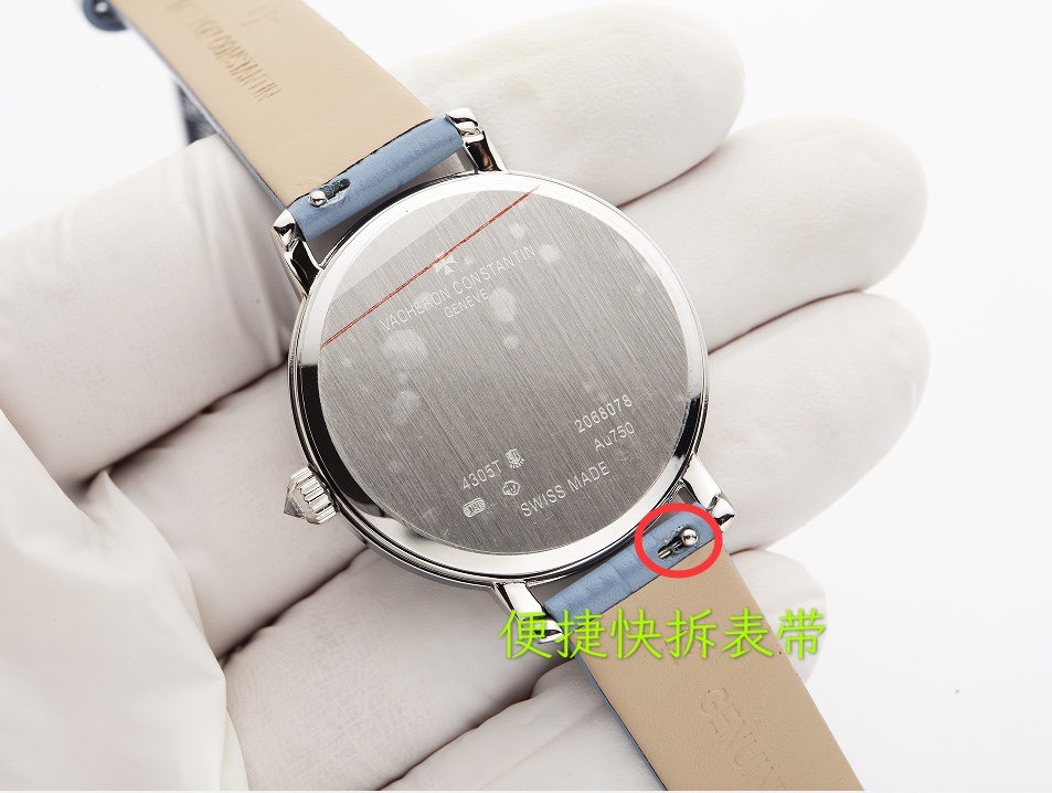 女性用時計、高品質ヴァシュロンコンスタンタン 白いストラップ4305T[8]