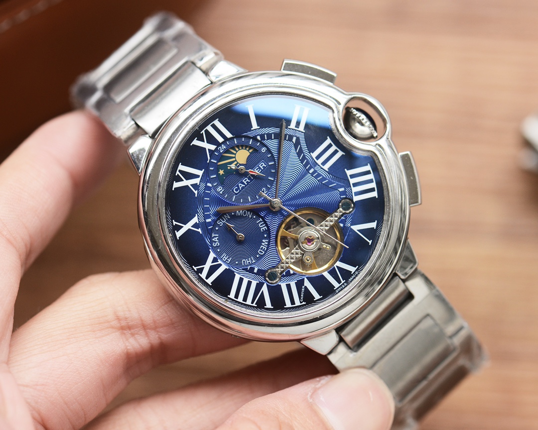 カルティエスーパーコピー時計(N品)の多機能デザインバロンブルー3821w550[1]