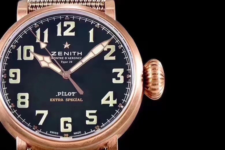 一流ゼニス パイロット29.2430.679/21.C753 自動巻き機械45 mm レトロなスタイル[2]