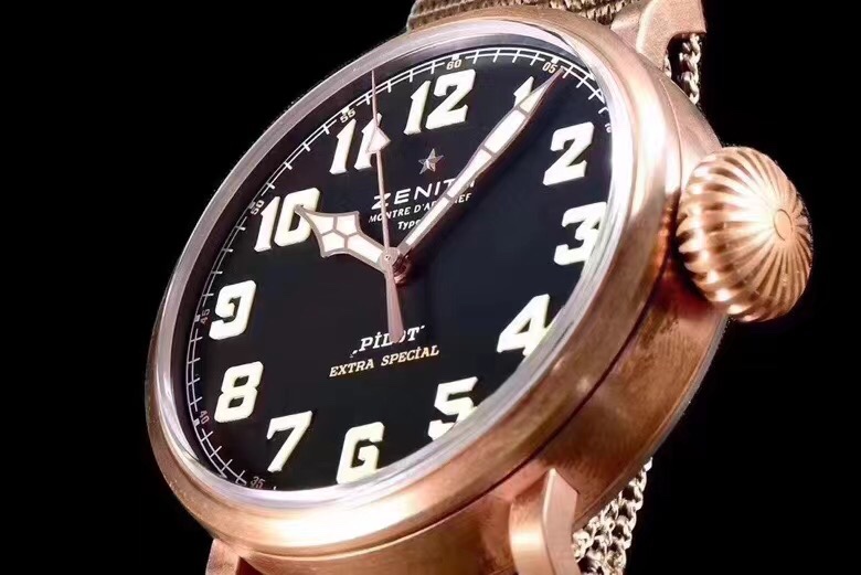 一流ゼニス パイロット29.2430.679/21.C753 自動巻き機械45 mm レトロなスタイル[4]