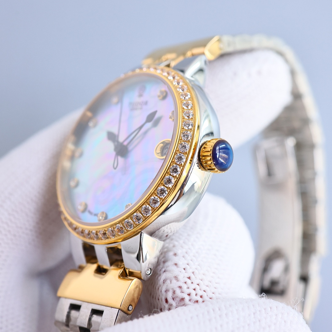 【青いペイント】チュードルコピー時計 ローズ 女性用34mm T8729[4]