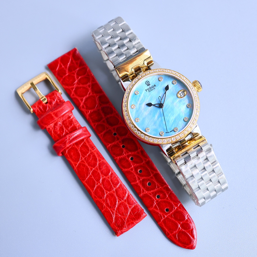 【青いペイント】チュードルコピー時計 ローズ 女性用34mm T8729[5]