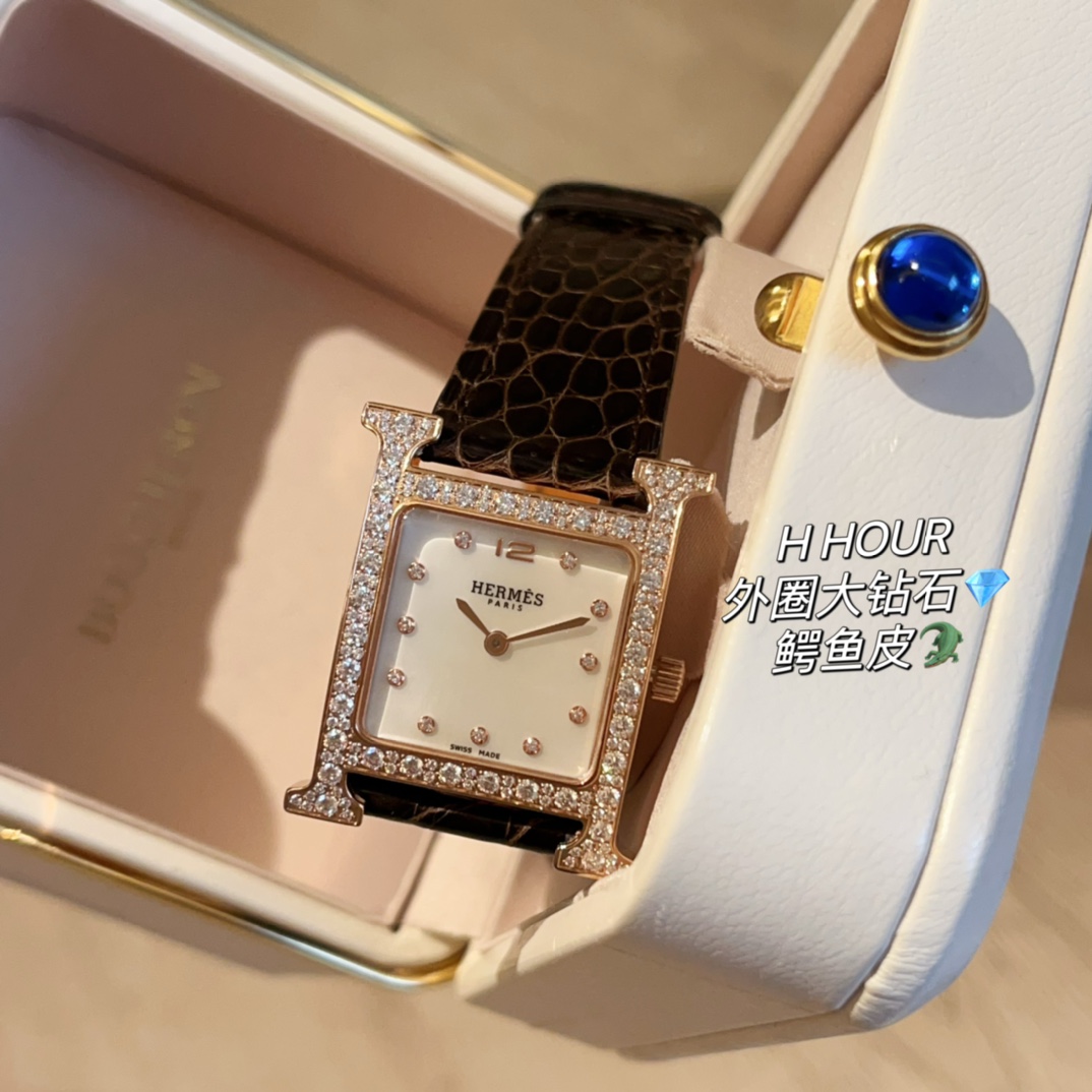 ダイヤモンド エルメス ウール H レディース ブランドコピー時計H802076