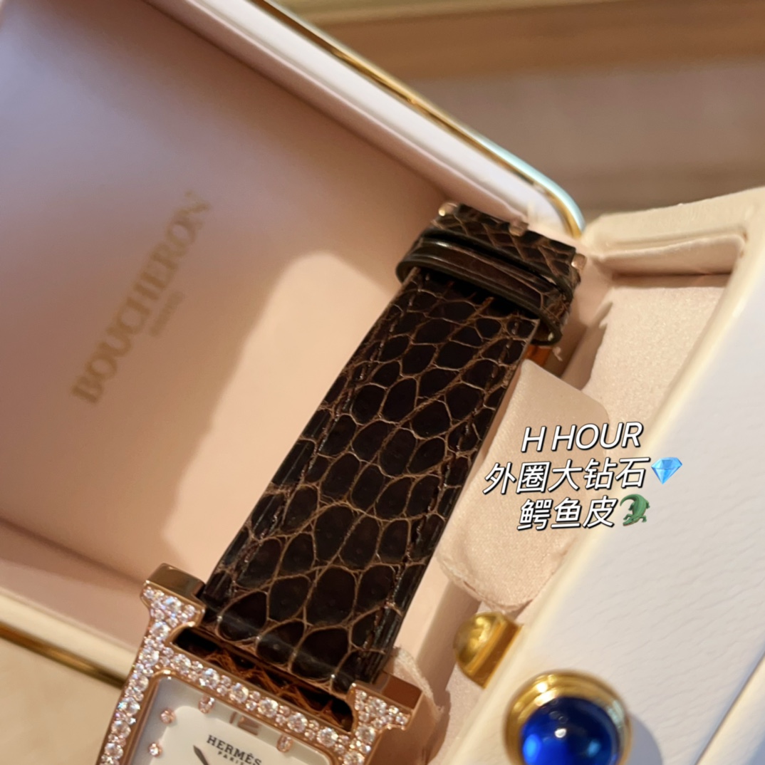 ダイヤモンド エルメス ウール H レディース ブランドコピー時計H802076[3]