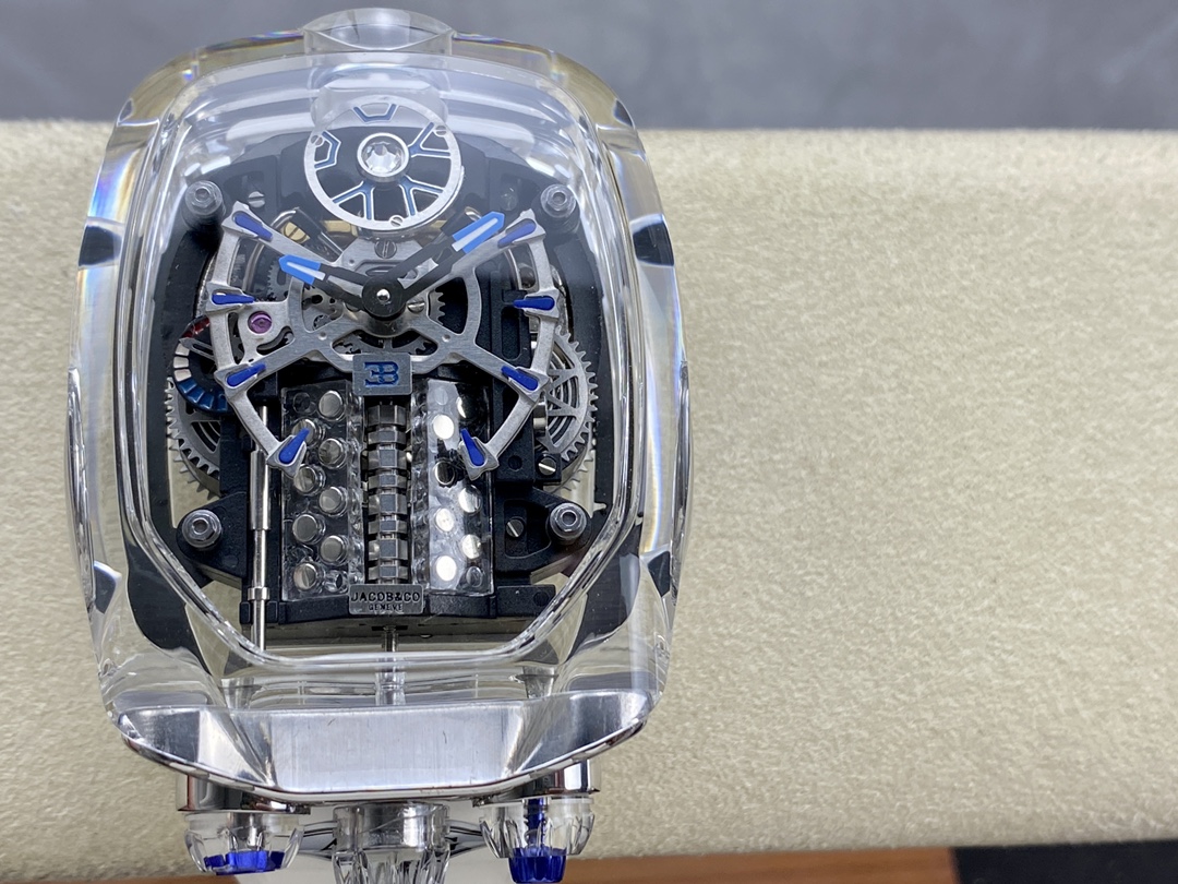 透明偽物ジェイコブ時計ブランド シロンのホワイトゴールド32308FG