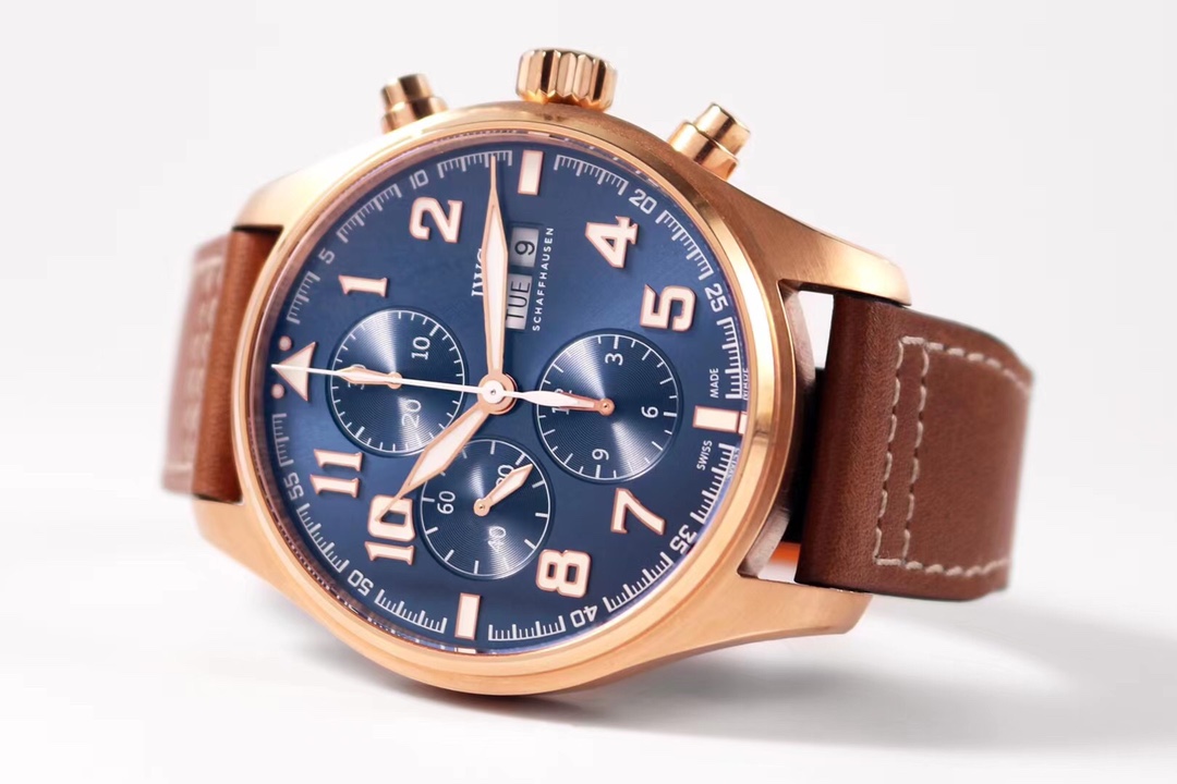 高級ブランドIWCパイロット クロノグラフ茶色のストラップ IWC3777[2]