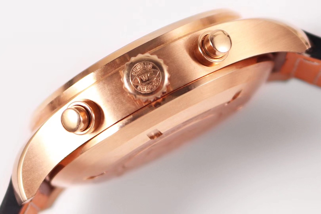 高級ブランドIWCパイロット クロノグラフ茶色のストラップ IWC3777[5]