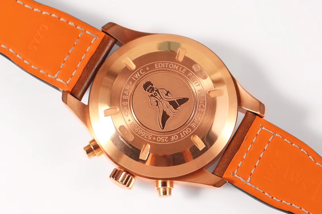 高級ブランドIWCパイロット クロノグラフ茶色のストラップ IWC3777[6]