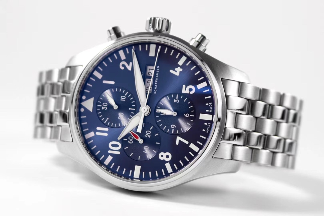 IWCコピーパイロット・ウォッチ43mm クロノグラフ ブルーIWC3777[1]