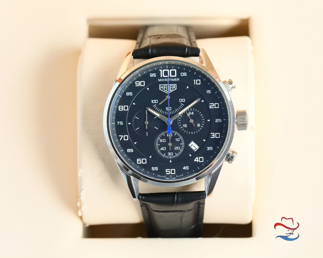 ブランド タグ・ホイヤー激安カレラ クロノグラフ43mm CA2901.N790【穴あき時計ストラップ】[1]