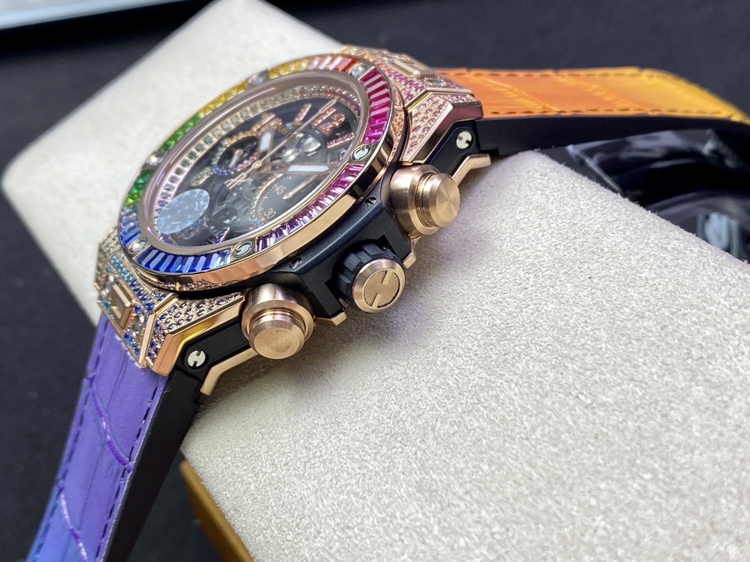新作ウブロ  411.OX.9910.LR.0999 ビッグ・バン ウニコ キングゴールド レインボー 45mm[4]