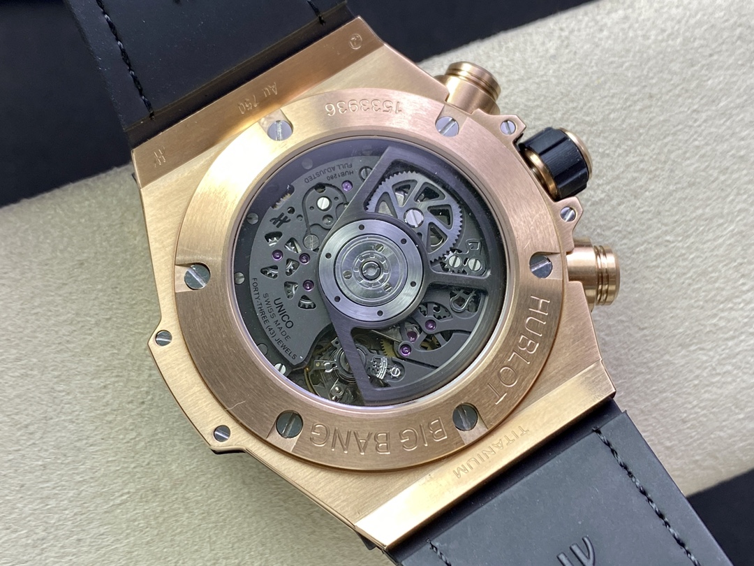 新作ウブロ  411.OX.9910.LR.0999 ビッグ・バン ウニコ キングゴールド レインボー 45mm[6]