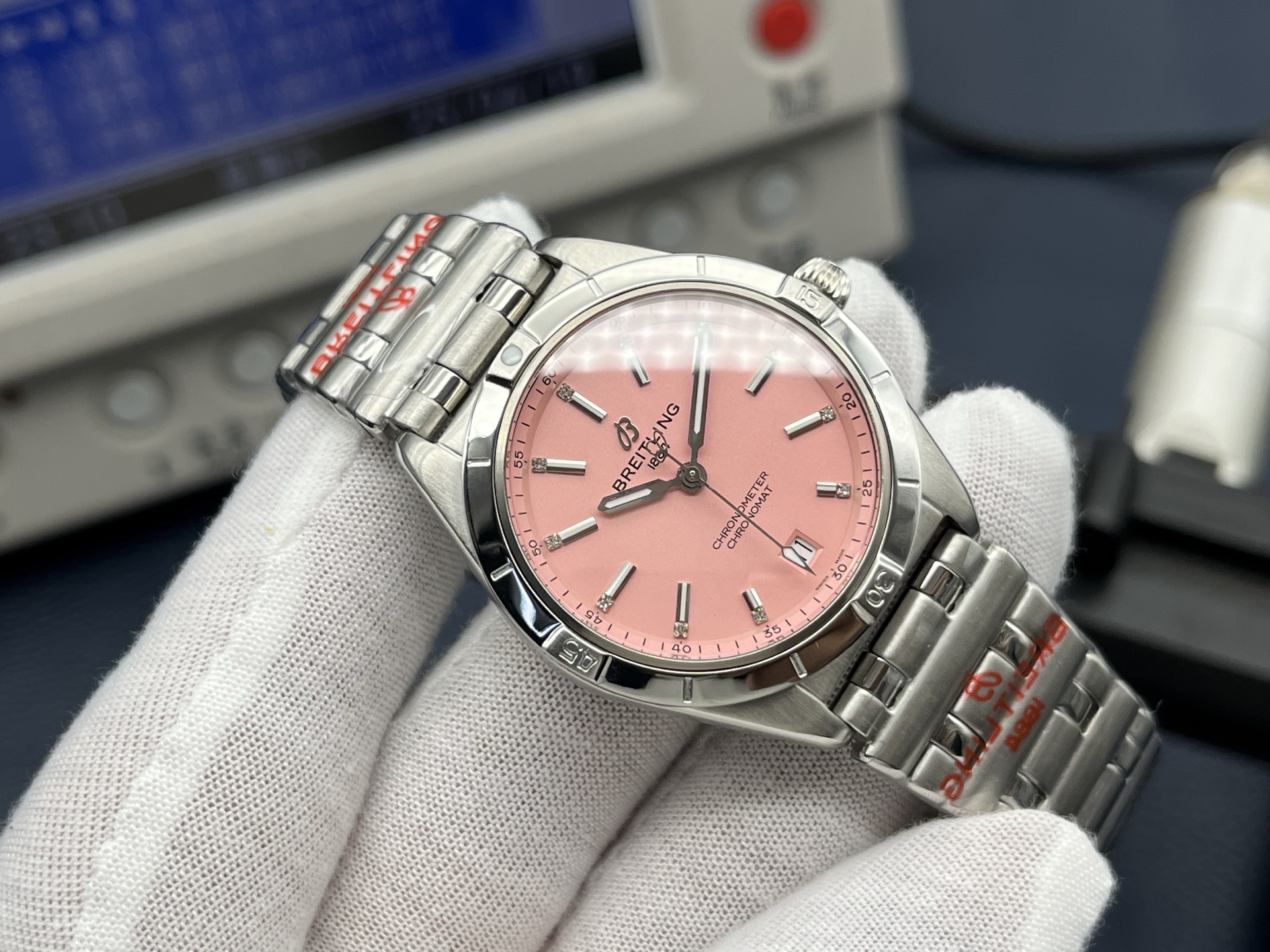 高級時計ブライトリングコピーA10380101L1A1-002 ピンク オートマチック 36mm[2]