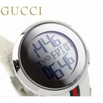 グッチ 時計 コピーメンズ アイグッチ 114 デジタル ミラー ホワイトラバー GUCCI YA114214