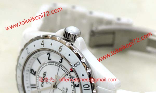 偽物CHANELシャネル時計 スーパーコピーJ12 ホワイトセラミック 42 GMT H212