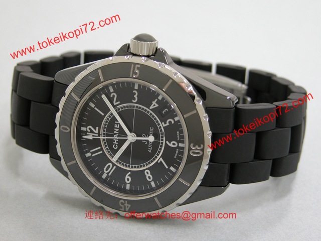 シャネル CHANEL時計 J12 38mm　ブラックラバーブレス ブラック H0684