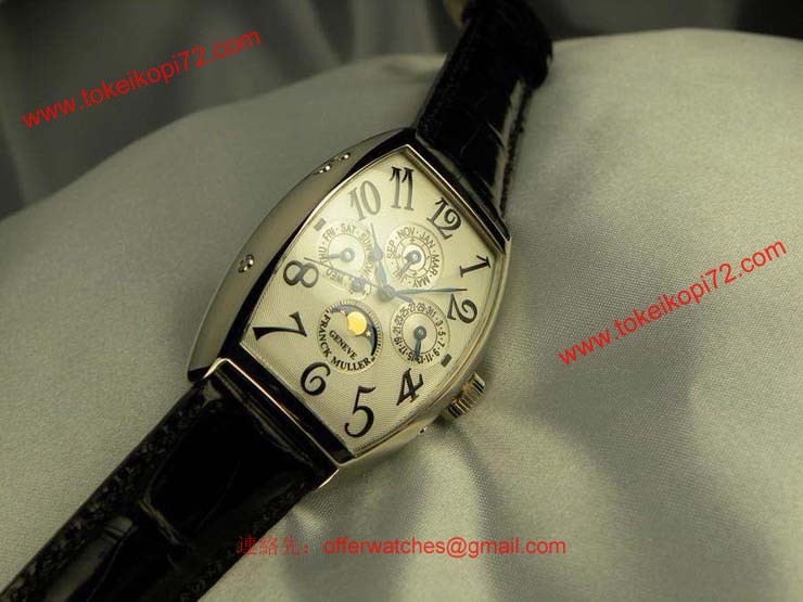 FRANCK MULLER フランクミュラー 時計 偽物 トノウカーベックス パーぺチュアルカレンダー ギョーシェダイヤル 5850QP24