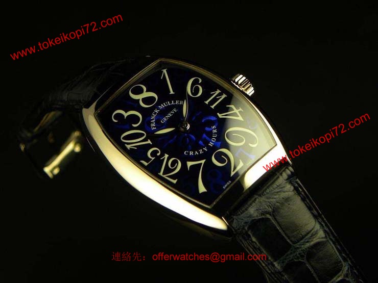 腕時計 コピー FRANCK MULLER フランクミュラー クレイジーアワーズ ブルーダイヤル 7851CH