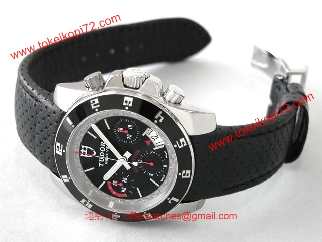 チュードル Tudor腕時計コピー グランツアーブラック革 ブラック 20350N 