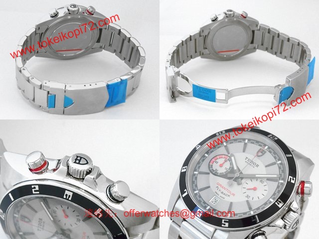 チュードル Tudor腕時計コピー グランツアークロノ フライバック 3列ブレス グレー 20550N