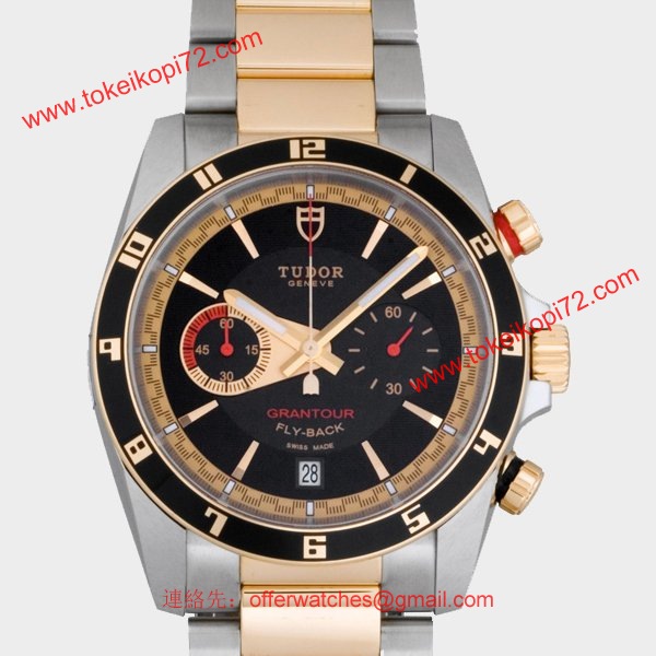 チュードル Tudor腕時計コピー グランツアークロノ フライバック 3列ブレス ブラック20551N