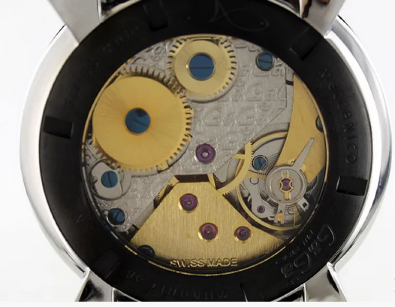 ガガミラノ 腕時計コピーマニュアーレ48mm 手巻き スモールセコンド レザー ブラック メンズ 5015S