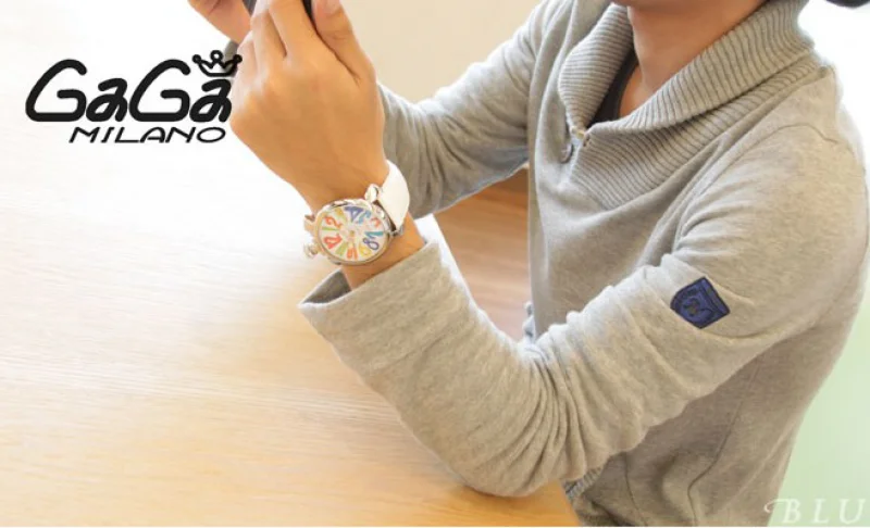 ガガミラノ コピー腕時計マニュアーレ40mm ラバー ローズピンク/ホワイトシェル ボーイズ 5020.6