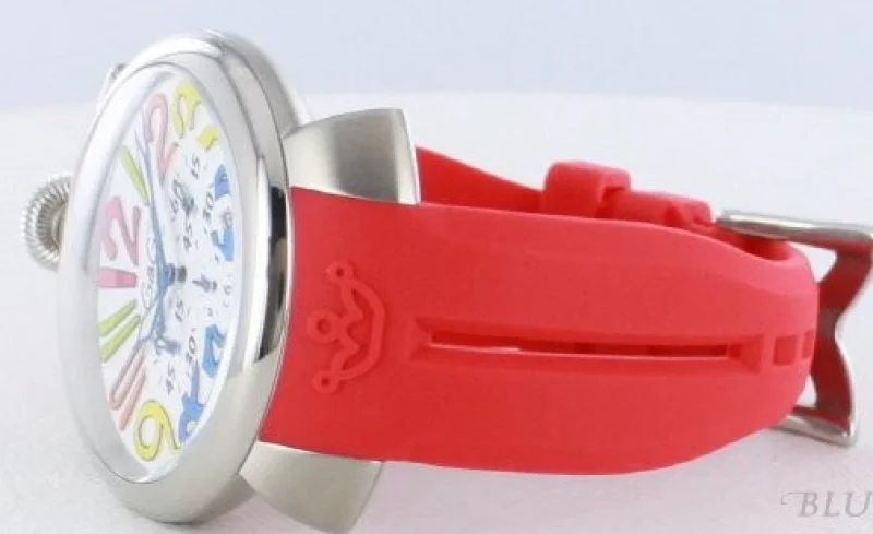 ガガミラノ時計コピークロノ48mm ラバー ブラック/シルバー メンズ 6050.7