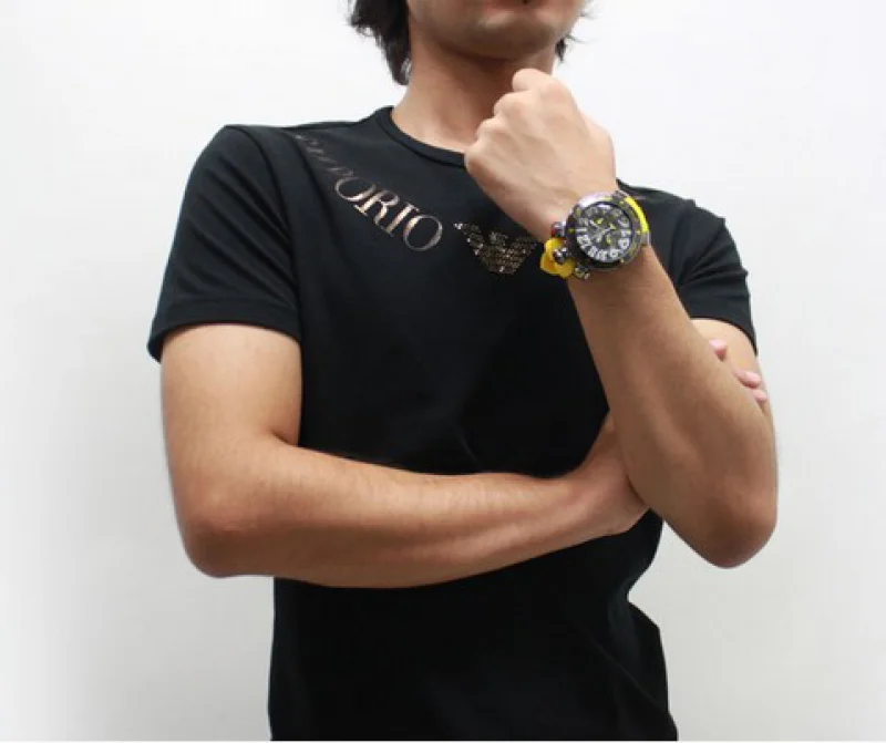 ガガミラノ コピー腕時計クロノ48mm ラバー レッド/シルバー メンズ 6050.1