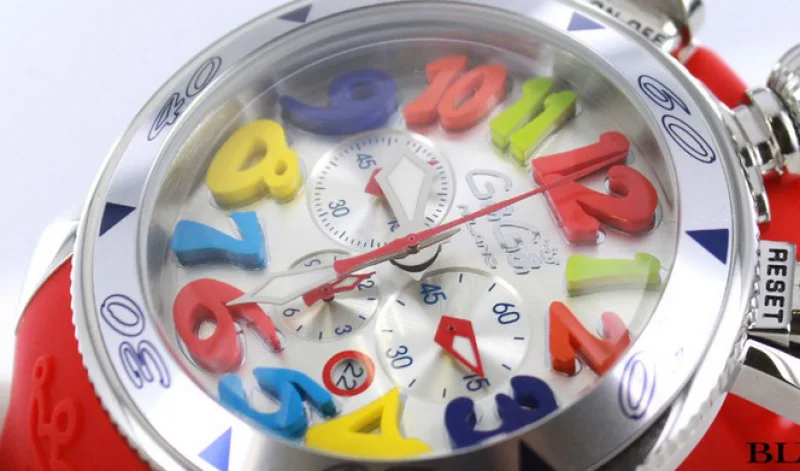 ガガミラノ クロノ48mm ラバー ライトパープル/PGPシャンパンシルバー メンズ 6056.9 スーパーコピー 時計