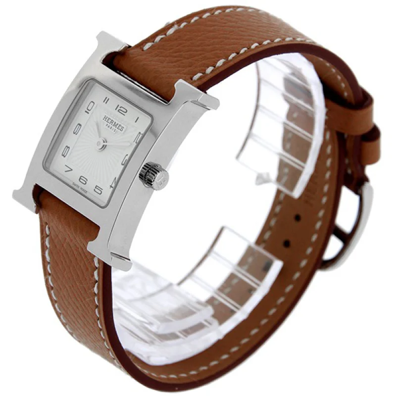 HERMES エルメス腕時計コピー Hウォッチ レザーベルト HH1.110.131/UNO ブラック