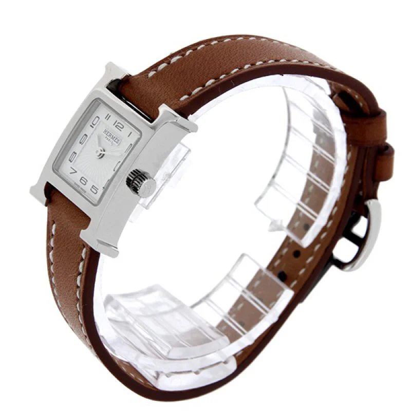 HERMES エルメス腕時計コピー Hウォッチ レザーベルト HH1.110.131/UNO ブラック