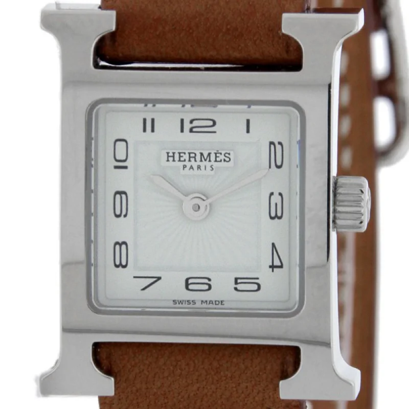 HERMES エルメス腕時計コピー Hウォッチ レザーベルト HH1.110.131/UNO ブラック