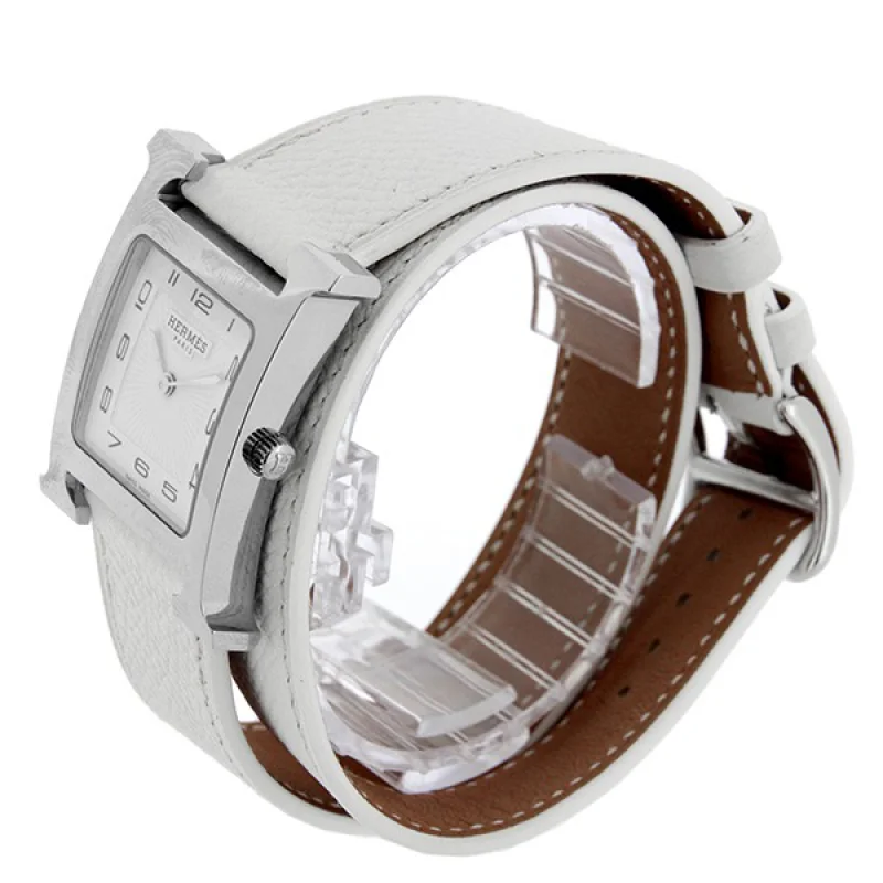 HERMES エルメス時計コピー Hウォッチ レザーベルト HH1.210.131/WJE1 ドゥブルトゥール 二重巻き ブルー