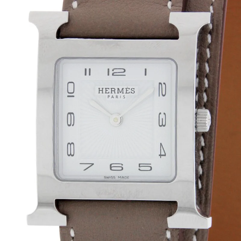 HERMES エルメス時計コピー Hウォッチ レザーベルト HH1.210.131/WJE1 ドゥブルトゥール 二重巻き ブルー