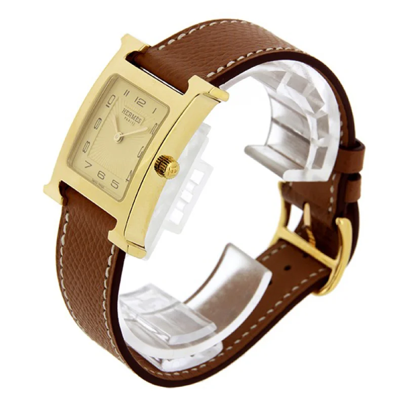 HERMES エルメス時計コピー Hウォッチ レザーベルト HH1.101.131/WOR オレンジ