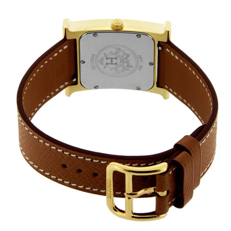 HERMES エルメス時計コピー Hウォッチ レザーベルト HH1.101.131/WOR オレンジ