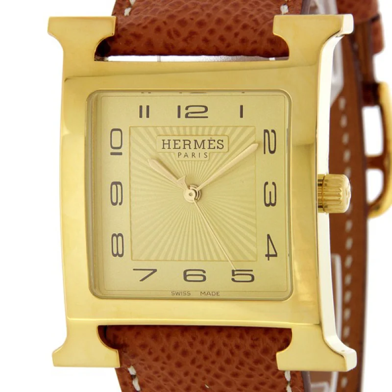 HERMES エルメス時計コピー Hウォッチ レザーベルト HH1.801.131/VBA ブラウン