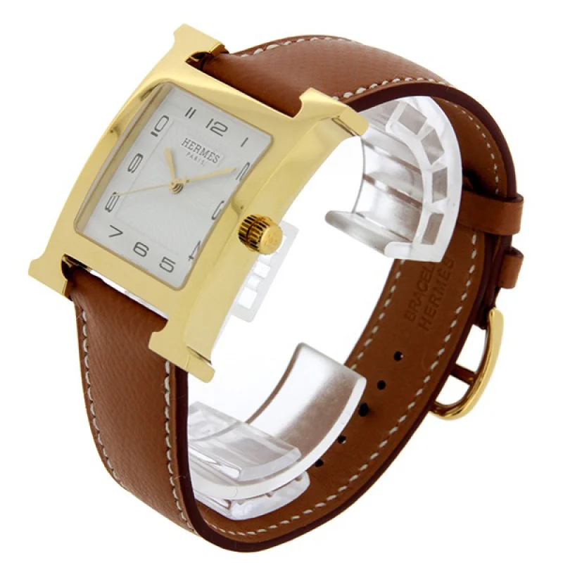 HERMES エルメス時計コピー Hウォッチ レザーベルト HH1.801.131/VBA ブラウン
