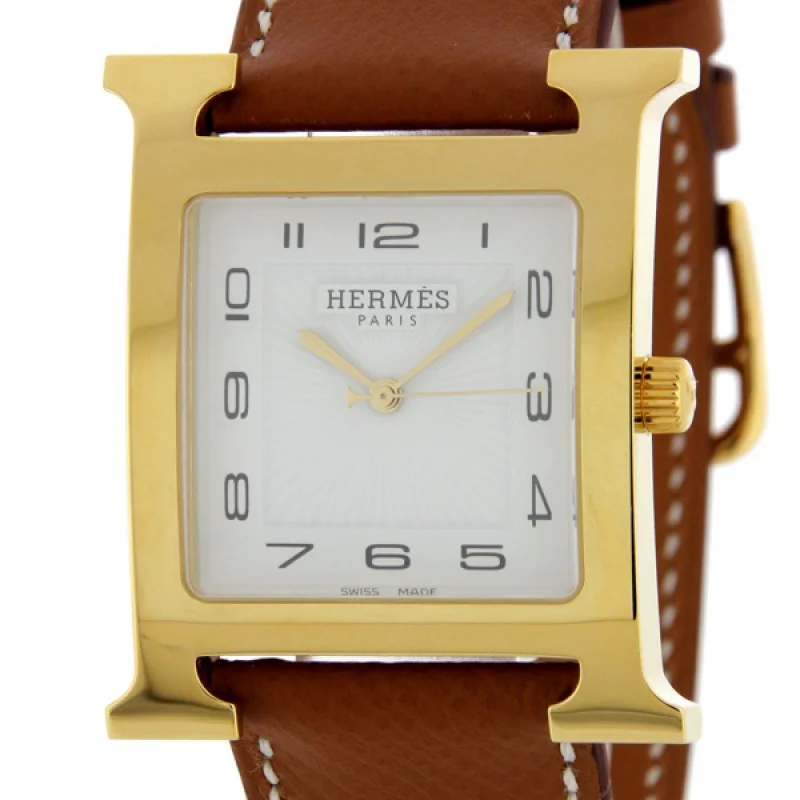 HERMES エルメス時計コピー Hウォッチ レザーベルト HH1.801.131/VBA ブラウン
