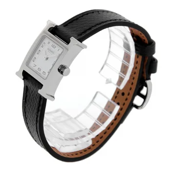 HERMES エルメス腕時計コピー Hウォッチ レザーベルト HH1.110.131/UNO ブラック