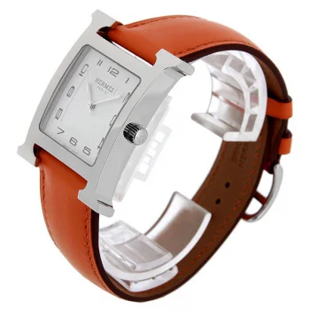 HERMES エルメス 腕時計コピー Hウォッチ レザーベルト HH1.810.131/WOR オレンジ