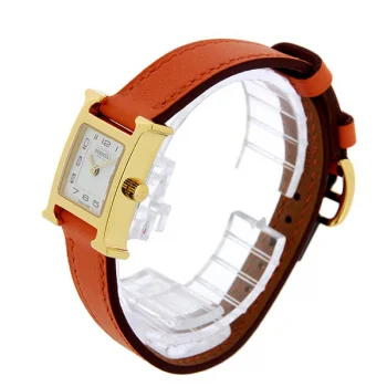 HERMES エルメス時計コピー Hウォッチ レザーベルト HH1.101.131/WOR オレンジ